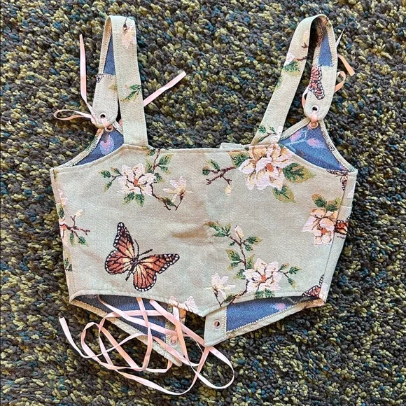 Cider Embroidered Corset Top - Picture 4 of 4